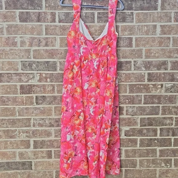 Holly Molly Elegant Pink Floral Women's Dress Size L Nwt - Picture 7 of 7